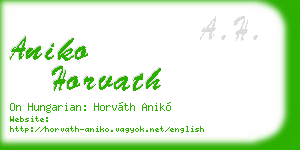 aniko horvath business card